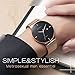 Mens Watch,Ultra-Thin Business Casual Simple Watch with Mesh Milanese Bracelet,Waterproof Analog Quartz Dress Wrist Watch