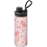shangtiezao Axolotl 18oz Sports Insulated Water Bottle Double-Wall Vacuum Stainless Steel Reusable Leak & Sweat Proof Water Kettle For Fitness Gym Outdoor Girls Women