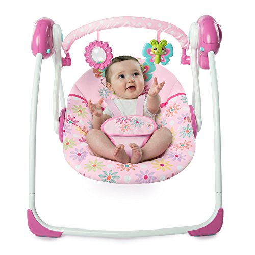bright starts pretty in pink butterfly cutouts portable swing