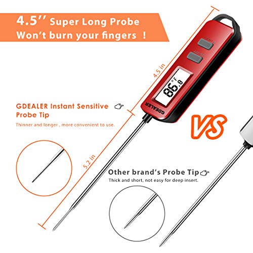 GDEALER Meat Thermometer Digital Instant Read Thermometer Cooking Candy