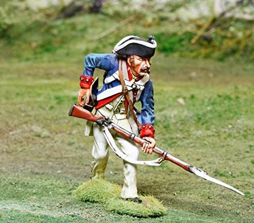 American Revolutionary War Continental Army Infantry Loading Figure Collectors Showcase Toy Soldiers Painted Metal Figure 1/32 Britains King Country Gunn First Legion Type CS00857