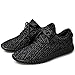 TiAnge Mens Womens Unisex Couple Casual Fashion Sneakers Breathable Athletic Running Shoes (US Mens 11.5 / EU 46, Black)