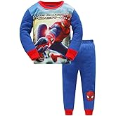 youenyou Toddler Boys Long Sleeve Super Hero Pajamas Sets Pjs Cotton Sleepwear Infant Kids (S, 6T)