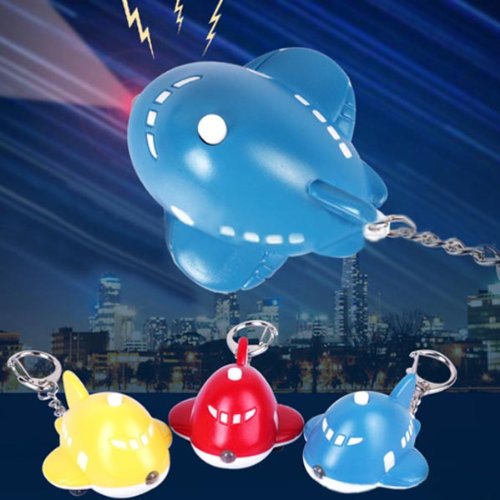 Bysun Sound Carton Aircraft LED Keychain Pendant Color Optional.