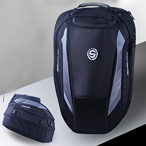 image for Sport Motorcycle Tail Bag, SEEU Water Resistant Reflective Seat Bag Un