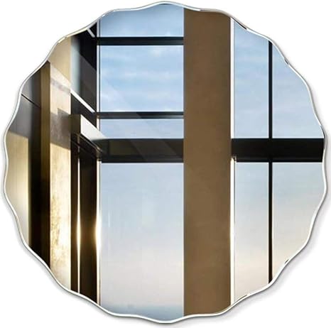 LSLMCS Circular Biselado Espejo De Pared Ligera Espejo For Afeitarse