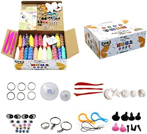 Webeauty DIY Fluffy Slime,24 Colors Magic Clay DIY Model slime Colored Clay, Adults Children