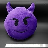 Poop Emoji Pillow Emoticon Stuffed Plush Toy Doll Smiley Ghost Red Heart Pink Heart with Ribbon Angel Cat Middle Finger Pink Poop (DEVIL)