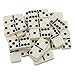 Dominoes Set, Kictero Set of 28 Double Six Dominos Game Tiles with Spinner, Building Blocks Racing Games