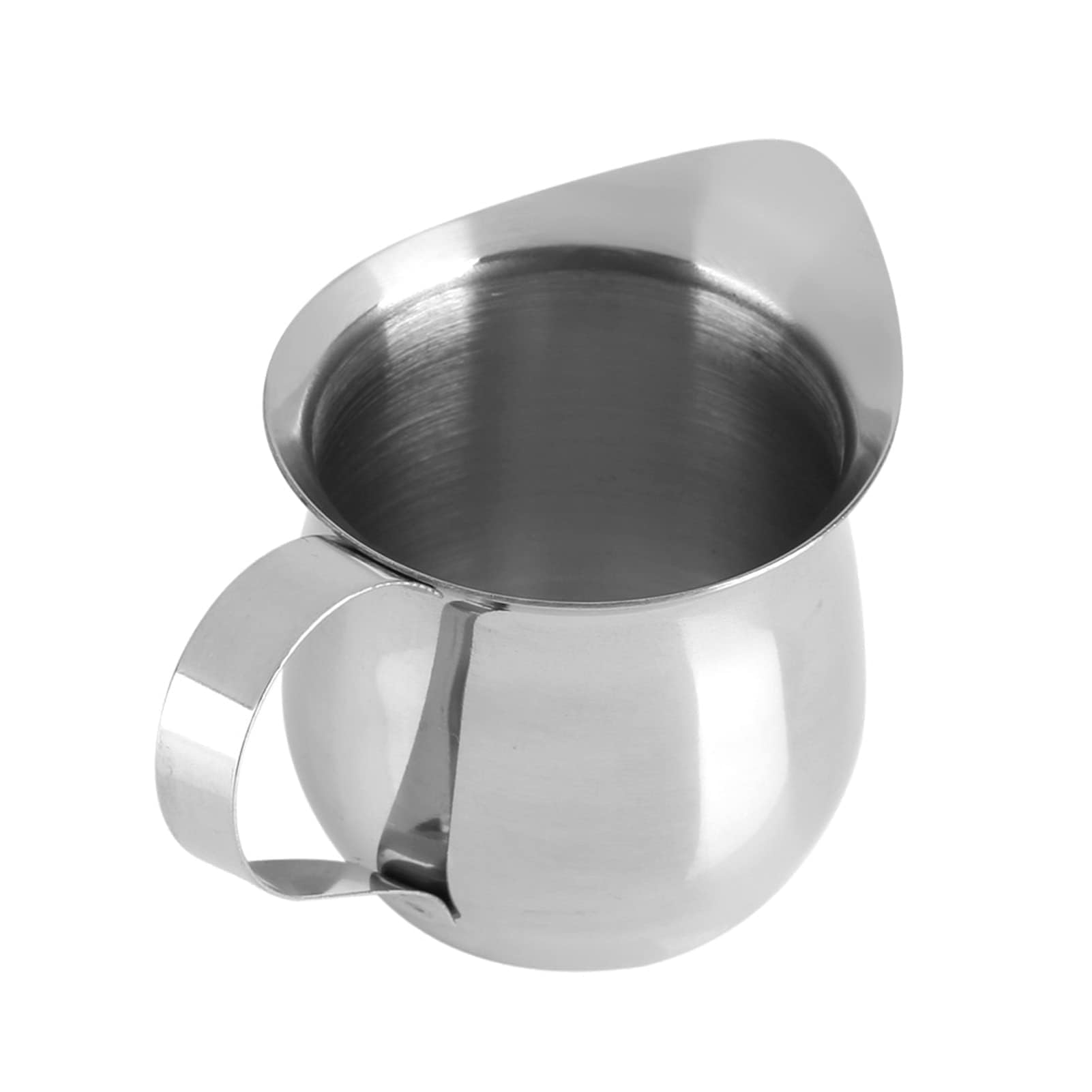 2Pcs Milk Jug, 90/3oz Milk Frothing Jug Stainless Steel Milk Pitcher Cup Milk Frothing Pitcher Mini Coffee Jug for Making Latte Coffee Art, Cappuccino(M)