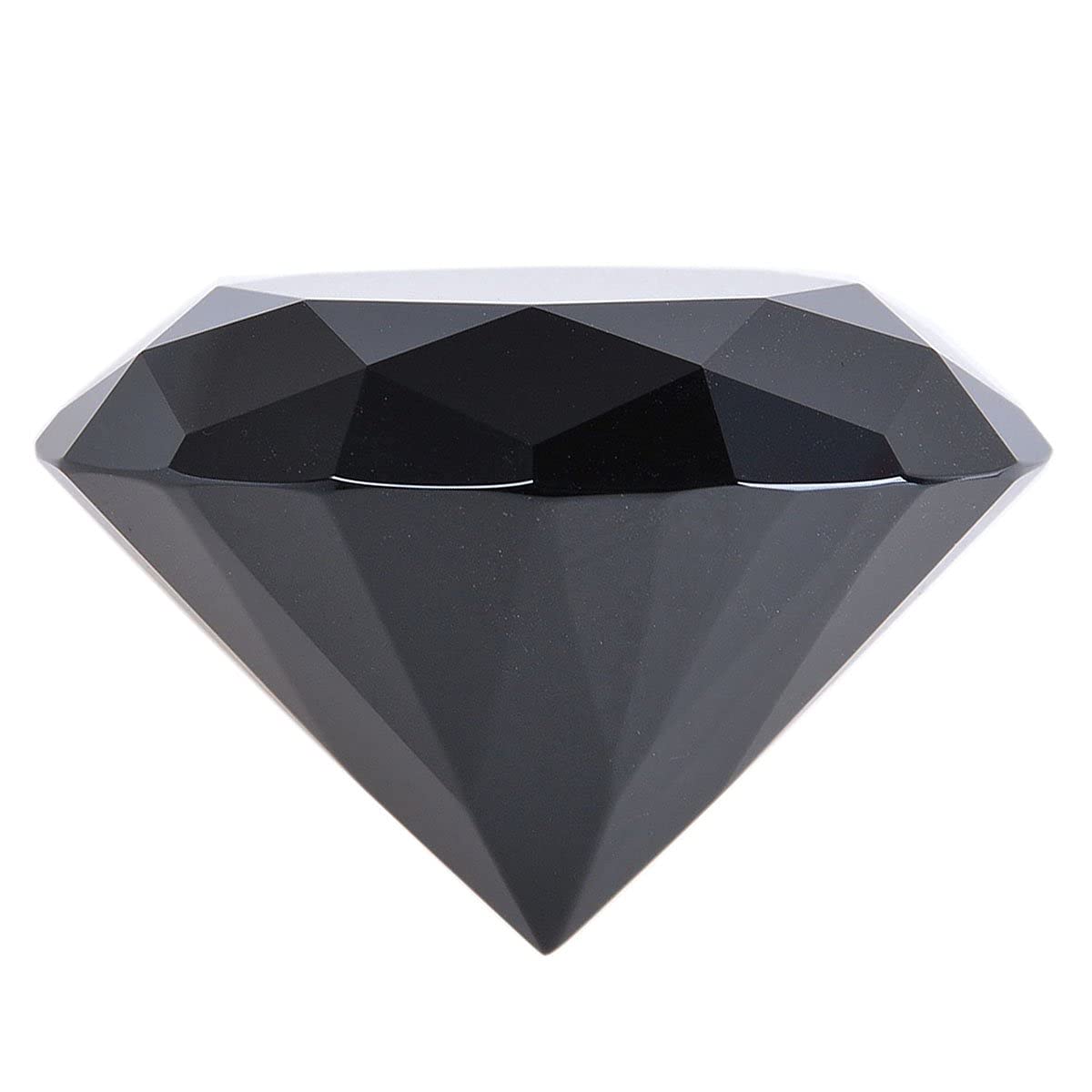 LONGWIN 80mm(3.1 inch) Crystal Diamond Paperweight Ornament Home Venue Decorations Solid Color Black