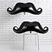 Gejoy 8 Pieces Moustache Black Balloons Large Beard Balloons Moustache Foil Balloons for Wedding Birthday Baby Shower Graduation Party Decoration Supplies 40 Inches