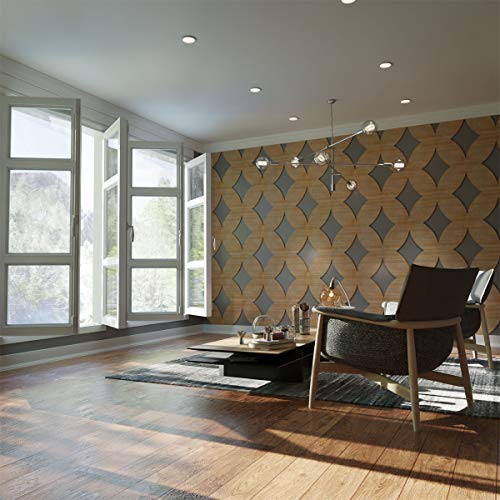 23 3/8"W X 23 3/8"H Large Gresham Decorative Fretwork Wood Wall Panels, Walnut