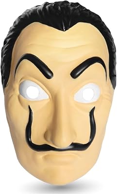 1x Salvador Dali Masque Costume - House of Money déguisement casa del papel Bella Ciao House connu de House of Money - Carnaval, Mardi gras, Halloween