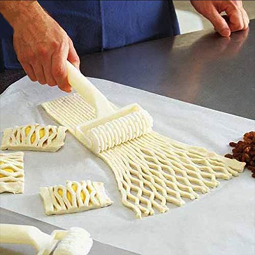 Smartlove1P HotLarge Size Cookie Pie Pizza Cutter Bread Pastry Cake Ribbon Embosser Roller Lattice Craft Cooking Tools Cutter Mold DIY