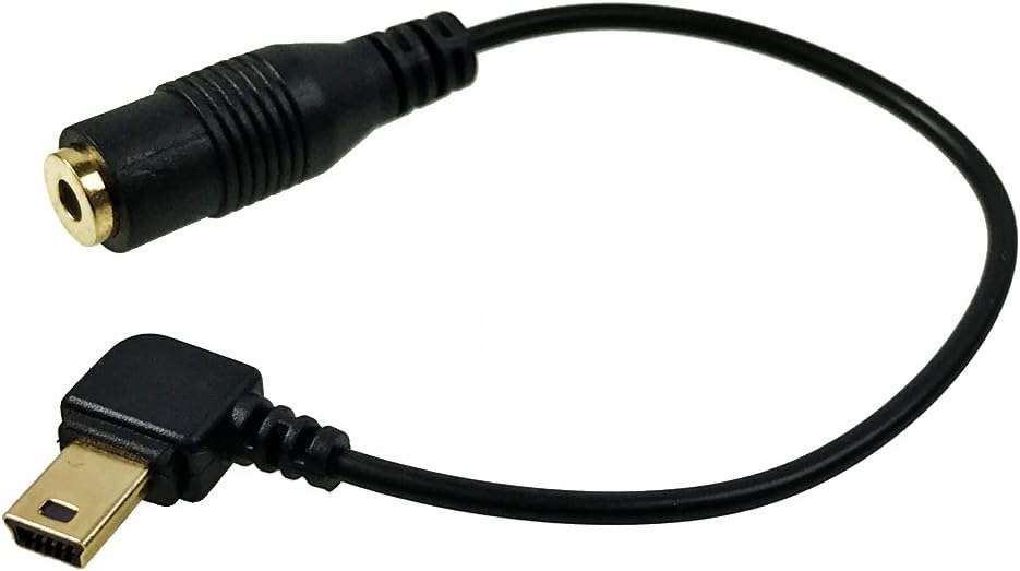 CamDesign 3.5mm Female to Mini USB Male Microphone Adapter Audio Transfer Cable Cord Compatible with GoPro Hero 1 2 3 Hero3+ Hero4 & Sports