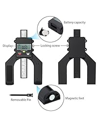 Proster Mini Digital de profundidad de altura  medidor de grosor calibre de altura () autoadhesivo de pie magnético sierra de mesa carpintería