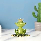 Crown Pastoral Yoga Frog Ornament,Decorate Living Room, Balcony, or Desktop Bookcase with Resin Crafted Frog Figurine,Perfect Yard and Holiday Supplies for Patio and Lawn Décor