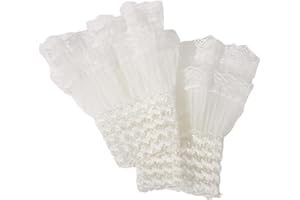 Meokro 1Pair Nail art photo shoot cuffs, Women's Floral Lace Short Wrist Cuff