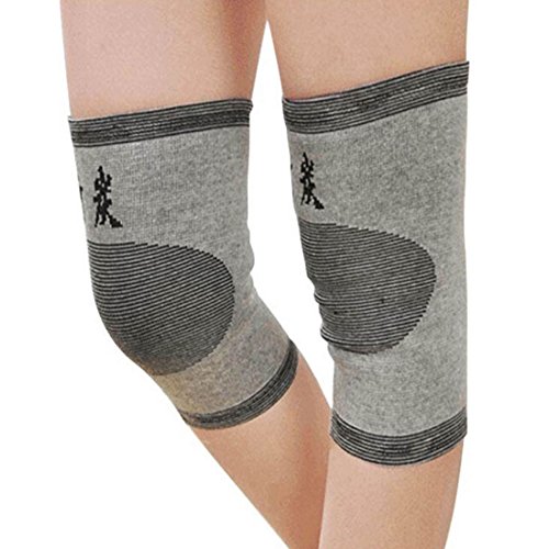 uxcellÂ® Pair Elastic Bamboo Charcoal Slimming Knee Brace Support Pad Kneecap Protector