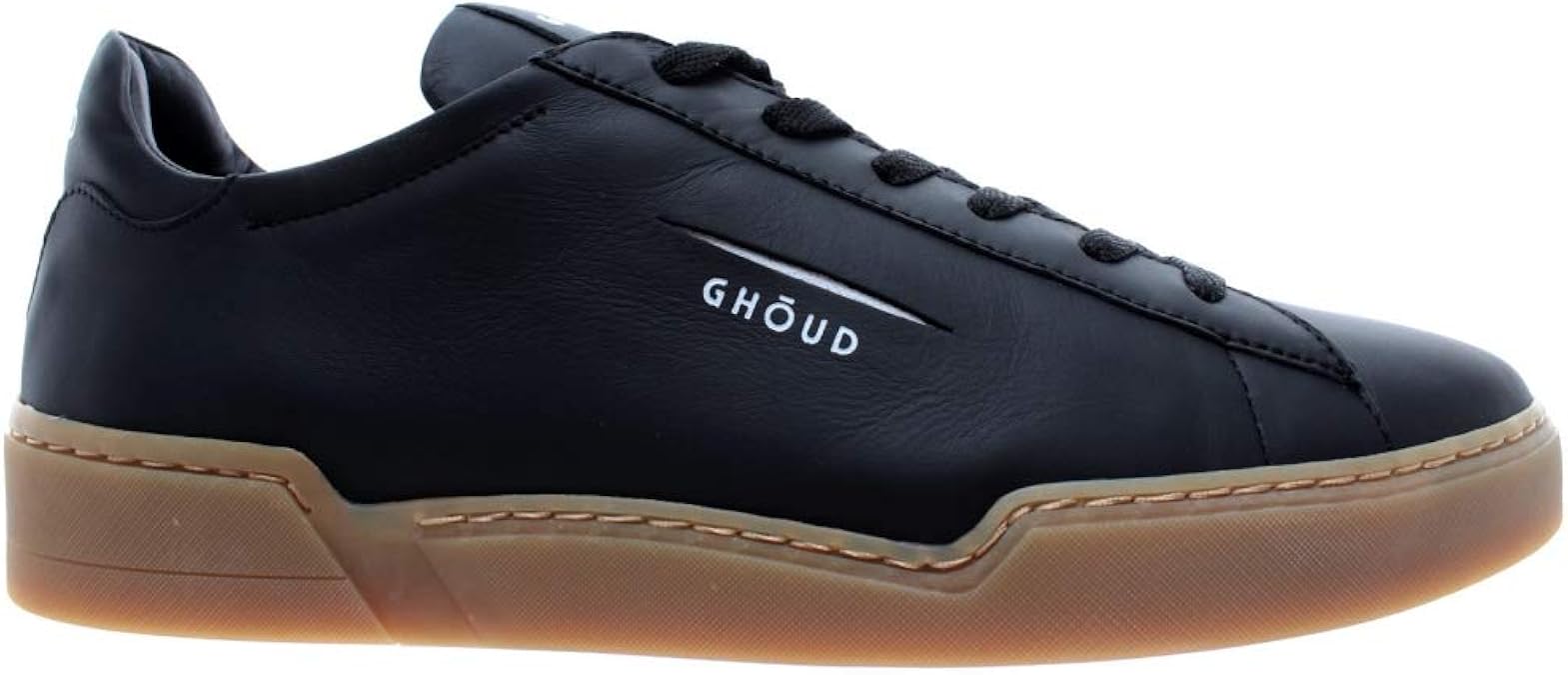 GHOUD Venice Scarpe Uomo Sneakers Man Low Leather Black Logo White Made