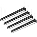LEONLITE 4FT Linkable LED Linear Light, Dimmable Architectural LED Suspension Office Lighting Fixture, 3CCT, ETL Listed, Matte Black Aluminum Housing, Pack of 4