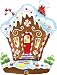 Gingerbread House Colorful Christmas 35" Mylar Balloon