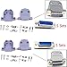 Ltvystore RS232 Parallel Serial Port 2 Rows DB15 15 Pin D Sub Male/Female Connector + Plastic Assemble Shell Cover VAG Adapter, Pack of 10