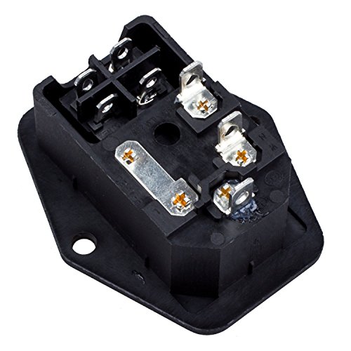 Inlet Module Plug Fuse Switch Male Power Socket 10A 250V 3 Pin IEC320 C14 - Thumbnail 2