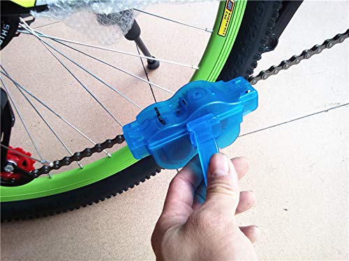 SABLUE Bike Chain Scrubber Brush Gear Cleaner Bicycle Clean Tool Set Bike Maintenance Care Accessories for Road Mountain Cycling MTB Bikes