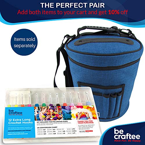 5 BEST+12+CROCHET+ERGONOMIC+HANDLES+COMFORT+Extra+Long+Crochet+Hooks+perfect+Smooth+Needles