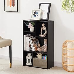 VECELO 5 Cube Modern Bookcases,3 Tier