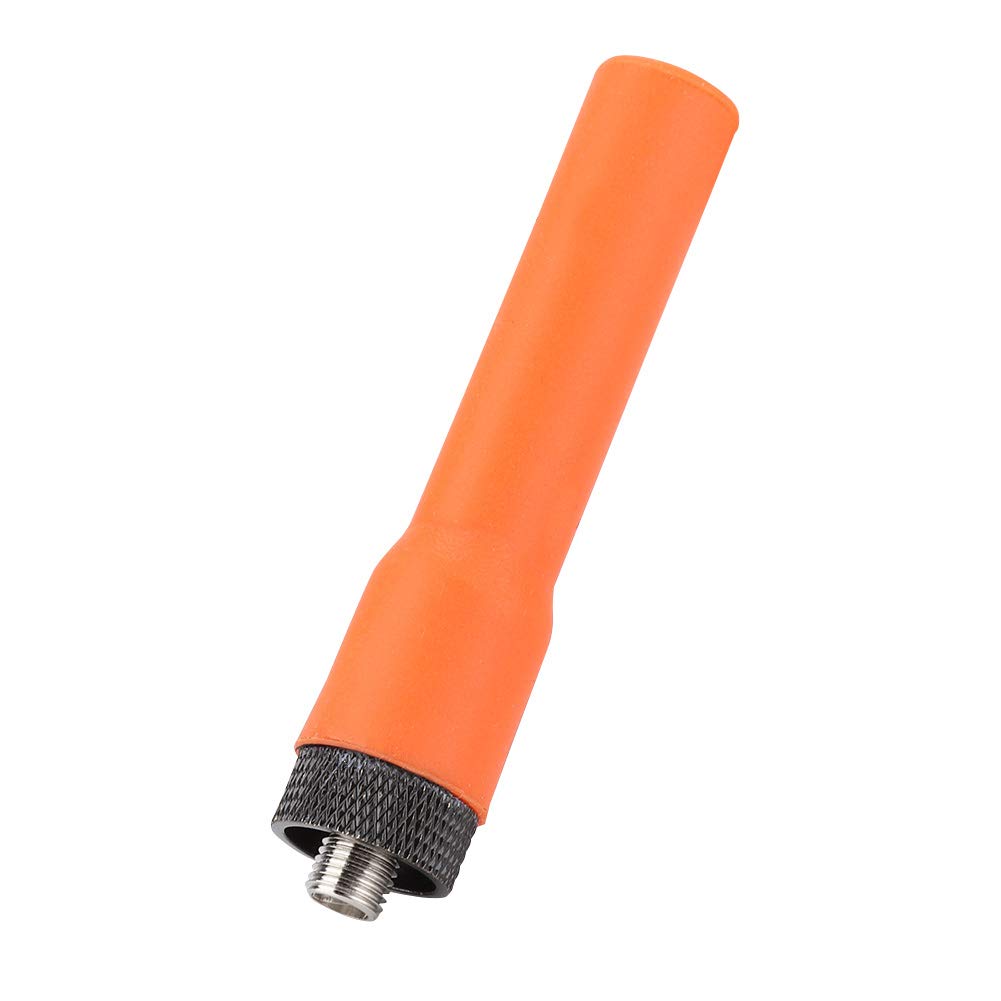 Bewinner VHF/UHF 2.15 DBI BNC Female High Gain Antenna, SMA Female Dual Frequency, Orange, for Walkie Talkie, Universal for Multiple Radios