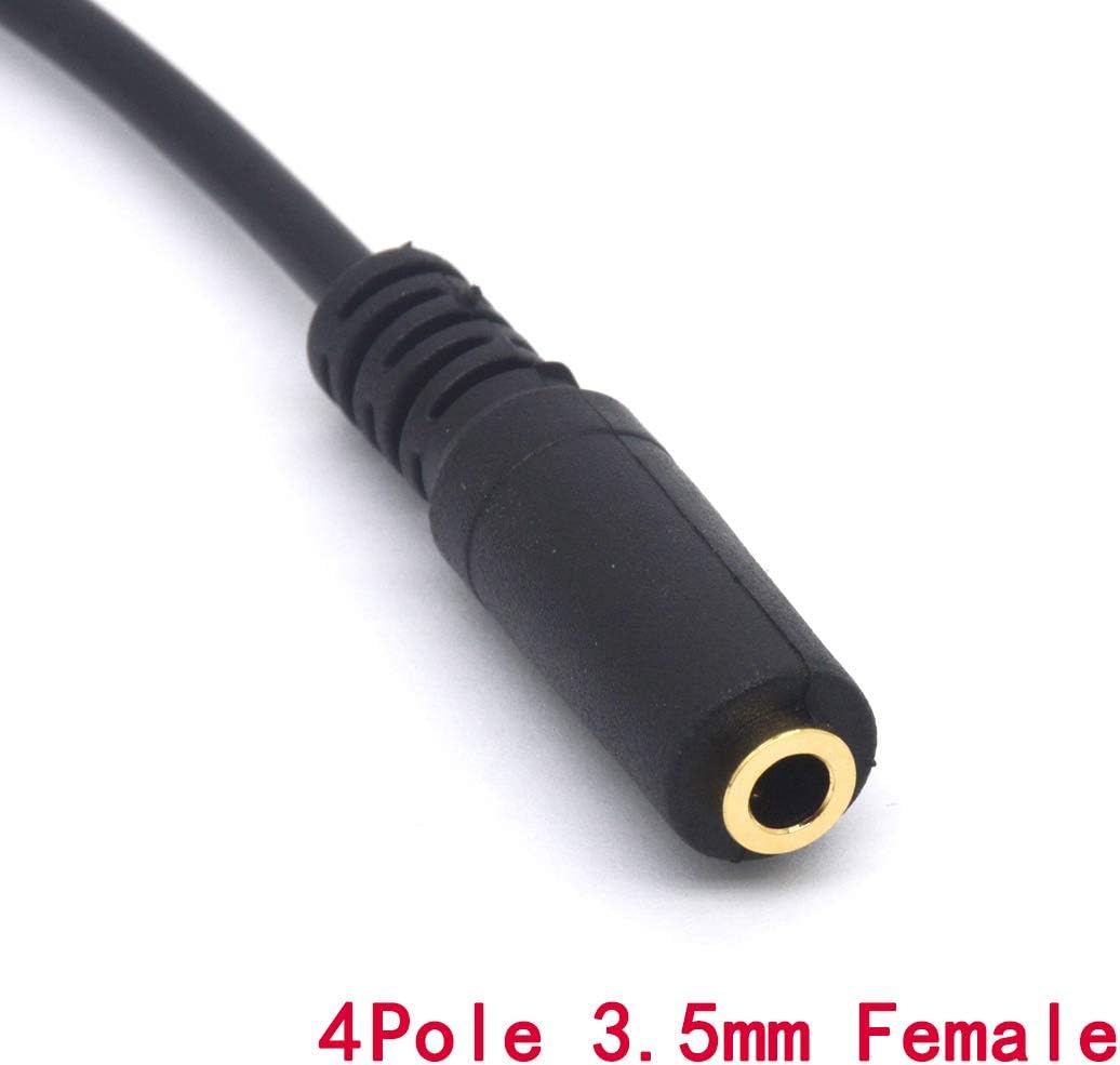 HUHANGGod 2.5mm Male to 3.5mm Female Cable Headphone Audio Converter 4 Poles Stereo Adapter 20cm (2.5mm Male To 3.5mm Female) - Image 4