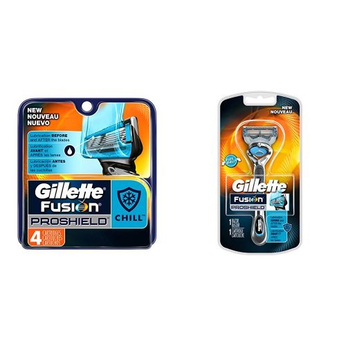 Gillette Fusion Proshield Chill Bundle (Handle + 5 Total Refills)
