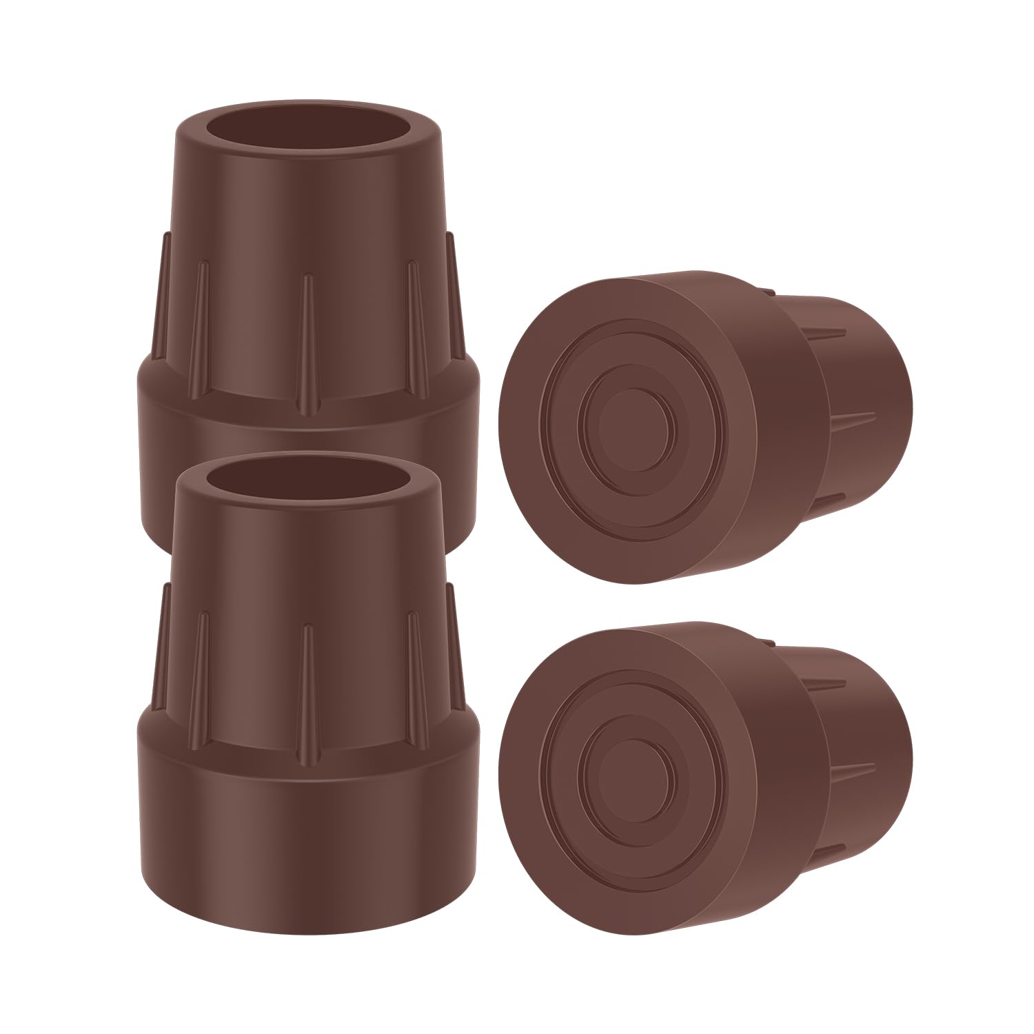 supregear 4X 25mm Rubber Walking Sticks Ends, Heavy Duty Rubber Ferrules for Zimmer Frames and Chairs with 1" Leg Tubing