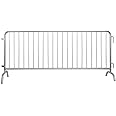 Crowd Control Warehouse Angry Bull Barricades Heavy Duty Crowd Control Metal Interlocking Barricade with Bridge Feet - 8.5 Ft. (Steel) (20 Pack)