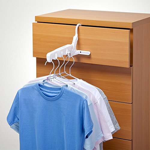 Arbor Home Plastic Over the Door Hanger 5 Hole Hooks Retractable