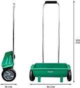 Crystals Grass and Lawn Seed Spreader 12 Litre with Large Wheels view 3