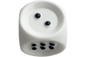 Tactile Braille Dice Raised Dot White Game Dice Portable Abs Dice Board Games for Visually Impaired and Low Vision