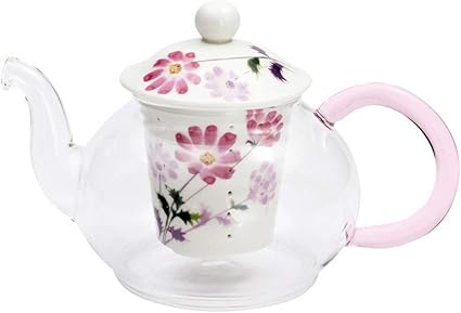 Amazon 花さと 耐熱 ガラス ティーポット 陶器 茶こし付き 急須 ほんぢ園 Honjien Tea ほんぢ園 ティーポット 通販