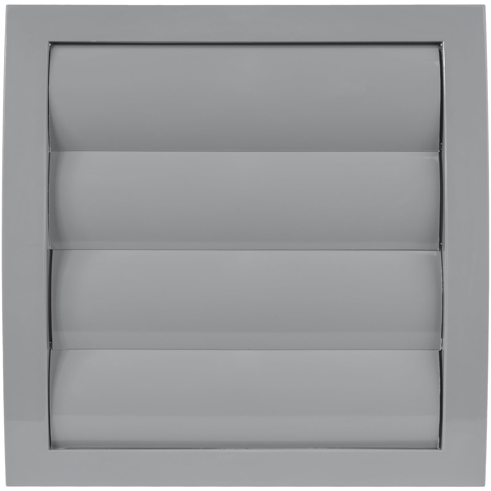 Vent Systems 150 mm / 6" Inch Gray Plastic Vent Cover – Durable Louvered Wall Exhaust Grille with Built-in Mesh Screen – HVAC Outlet for Bathroom Kitchen Garage Home Improvement - Outdoor Use