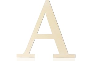 LONGAN CRAFT Large Wooden Letters 12 Inch Paintable Wood Letter A for Wall Decor, 1/5 Inch Thick Wooden Alphabet Letters Cutouts for DIY Crafts Project Unfinished Wood Birthday Wedding Party Home Decoration