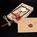 Jiulyning The Rose Wax Seal Stamp Vintage Sealing Red Brass Color Handle