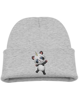 Panda Unicorn Kid's Hats Winter Funny Soft Knit Beanie Cap Children Unisex