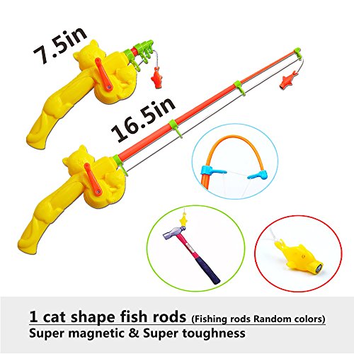 image for Bath Toy,Gudi Toy (21 Piece) Magnetic Fishing Games,Floating Fishing T