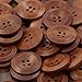 LAYs 1 Inch Wooden Round Buttons with 4 Holes 50pcs for Sewing DIY Craft Scrapbooking Clothing