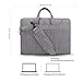 HSEOK Laptop Shoulder Bag Sleeve Briefcase, Denim Fabric Carry Case Cover for 12.9 iPad Pro / 13-13.3 Inch Laptop / Notebook Computer / MacBook Air / MacBook Pro, Gray