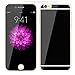 Iphone 6 Plus Colored Mirror Screen Protector [Tempered Glass] Connetech Electroplating Mirror Effect Front Screen & Back Tempered Glass Screen Protector Whole Body Protection Anti Scratches for Iphone 6 6s 6s Plus 5.5inch (Black)