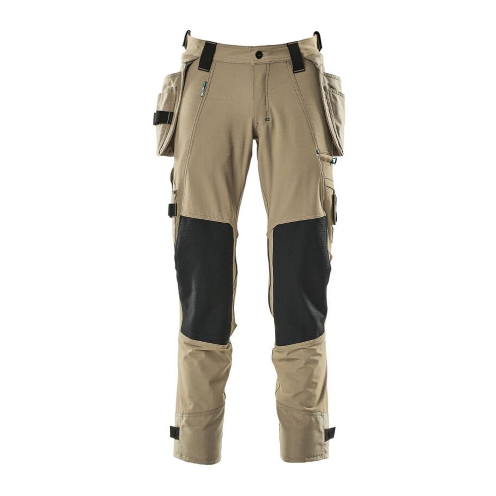 Mascot 17031-311-55-82C43 Trousers with Dyneema Kneepad Pockets, Light Khaki, 82C43